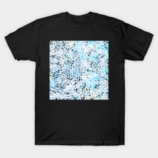 Leaves pattern Blue T-Shirt